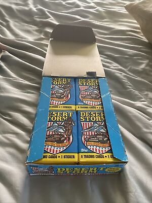 #ad Topps 1991 Desert Storm Trading Cards and Stickers 36 New Sealed Packs in Box $23.00