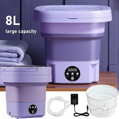 #ad Portable Washing Machine Mini Washer Foldable Washer and Spin Dryer Small Travel $27.98