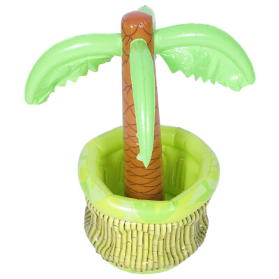 #ad Hawaii Decor Inflatable Coconut Ice Bucket Portable Camping Tree $18.38