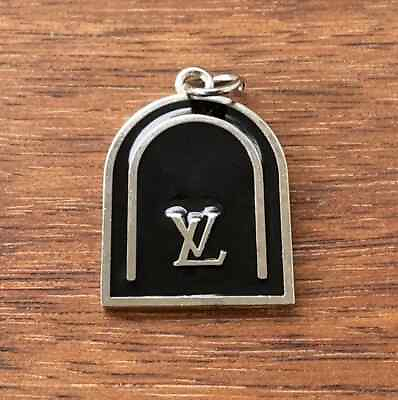 #ad #ad Louis Vuitton Black and Silver LV Charm ; 27mm x 20mm $20.00