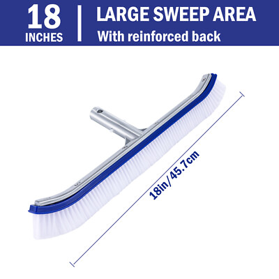 #ad Professional 18quot; Swimming Pool Floor Wall Cleaning Brush Head Tool Heavy Duty $17.19