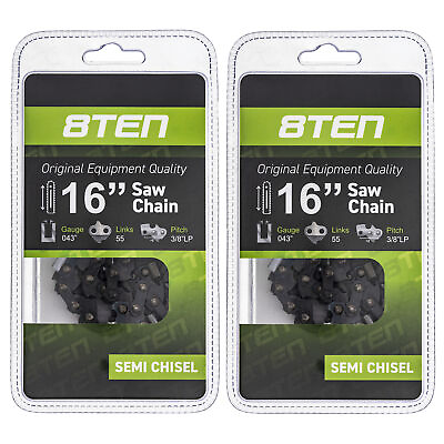 #ad #ad Chainsaw Chain for Stihl MS170 MS180 017 019 023 16 Inch .043 3 8 LP 55DL 2 Pack $25.95