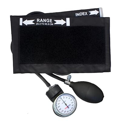 #ad Deluxe Aneroid Sphygmomanometer Blood Pressure Set W Adult Cuff Carrying Cas... $24.03