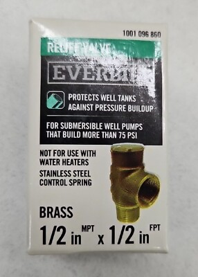 #ad #ad Everbilt 1 2 In. Brass Relief Valve For Use With Well Pressure Tanks EBRV50NL $21.59