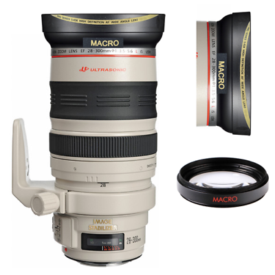#ad ULTRA WIDE ANGLE WITH MACRO FOR CANON EF 28 300mm f 3.5 5.6L IS USM Lens $132.99