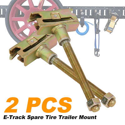 #ad 2 PCS Fit For E Track Spare Tire Trailer Mount with 5” Bolt Hanger Spare Wheels $12.99