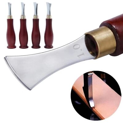 #ad Embedding Thread Leather Edge Pressure Line Punch Sector Leather Scriber AU $13.57