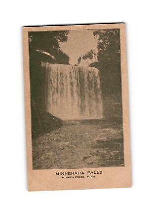 #ad Minnehaha Falls Minneapolis MN Vintage Postcard Rustic Waterfall Scene $4.50