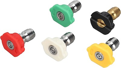 #ad 5pcs Pressure Washer Spray Tips Nozzles High Power Kit Quick Connect 1 4quot; Set $9.99