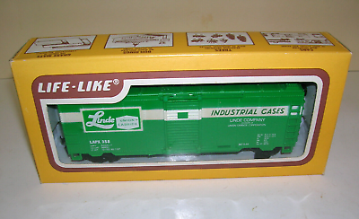 #ad Life Like HO Scale 40#x27; Linde Union Carbide Boxcar 358 8475 in Box $8.23