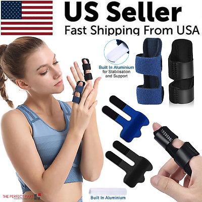 #ad Adjustable Trigger Finger Splint Straightener Corrector Brace Support Protector $5.89