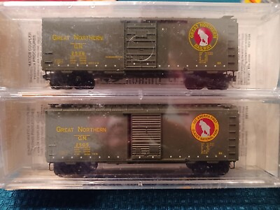 #ad Micro Trains N Scale Sealed Two Pack Great Northern 40#x27; Standard Box Car 1997 $59.95