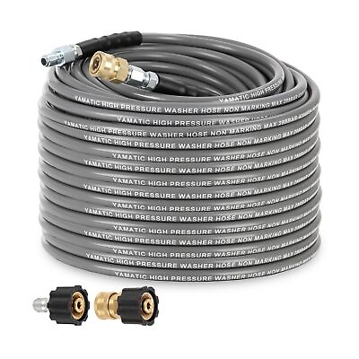 #ad YAMATIC Non Marking 1 4quot; 4200 PSI Pressure Washer Hose 100 FT for Hot Cold W... $156.28