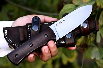 #ad Hunting Knife 9 10quot; Full Tang Fixed Blade Rosewood Handle Knife w Sheath $19.65