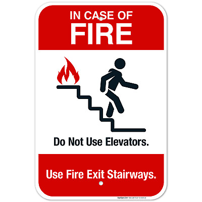 #ad In Case Of Fire Use Fire Exit Stairways Sign Fire Safety Sign $99.99