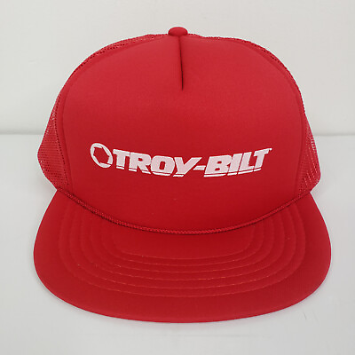 #ad Vintage Troy Bilt Lawn Mowers Mesh Trucker Snapback Hat Baseball Cap Red $15.29
