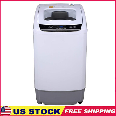 #ad Portable Top Load Washer Small Spaces Stainless Steel Drum 4 Wash Cycles White $360.73