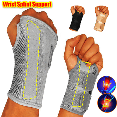 #ad Left Right Wrist Support Brace Splint Carpal Tunnel Hand Sprain Arthritis Sports $9.99