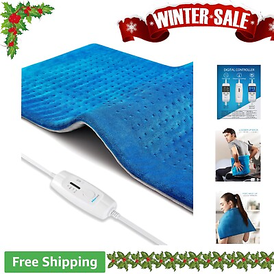 #ad Large Heating Pad for Back Pain Relief and Cramps Auto Shut Off 4 Tempera... $44.99