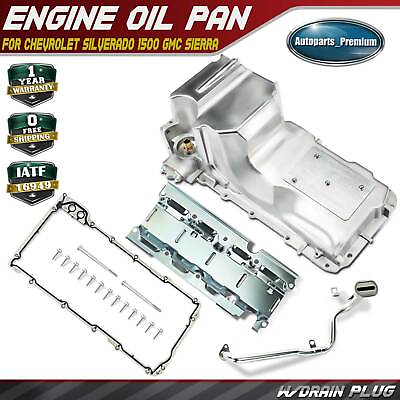 #ad Engine Oil Pan w Gasket for Chevy Silverado GMC Sierra 1500 LS 4.8 5.3 6.0 6.2L $189.99