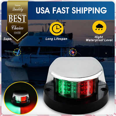 #ad For Boat Navigation Lights Redamp;Green LED Marine Navigation Light Boat Bow Light $8.99