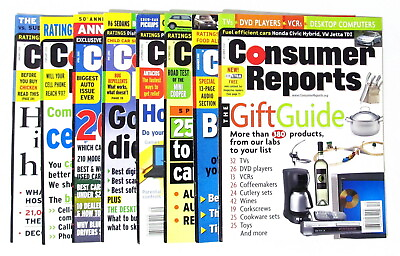 #ad #ad Consumer Reports Magazines Assorted Lot of 8 Gift Guide Product Ratings $13.57