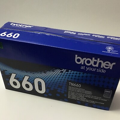 #ad Brother High Yield Toner Cartridge TN660 Replacement Black 2600 Pg Yield Sealed $59.99