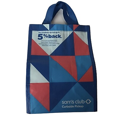 #ad Sam#x27;s Club Small Shopping Tote Reusable Multicolor Geometric Mastercard Ad $3.54