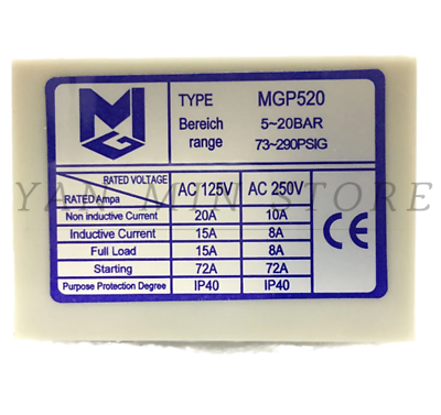 #ad 1x Medium pressure controller switch MGP520 pressure protector $47.00