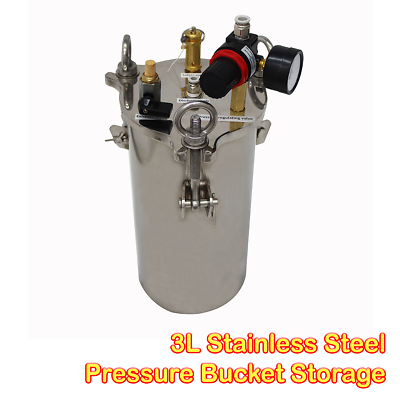 #ad #ad 3L Stainless Steel Pressure Bucket Storage for Glue Dispensing Valve Regulating $161.49