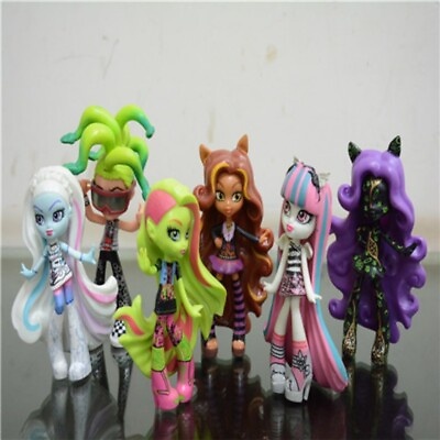 #ad 6 PCS Monster High Cartoon Doll Action Figures Set Collection Model Toy $37.04