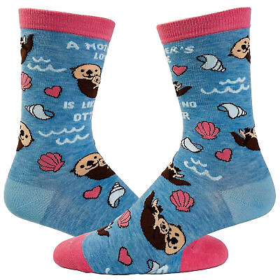 #ad Women#x27;s A Mother#x27;s Love Is Like No Otter Socks Funny Ocean Beach Mother#x27;s Day $5.00