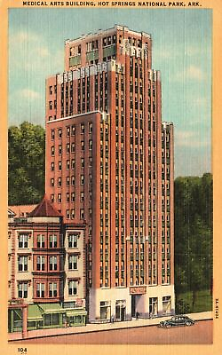 #ad Vintage Postcard 1952 Medical Arts Building Hot Springs National Park Arkansas $8.99