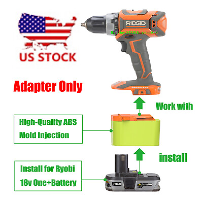 #ad 1x Adapter Upgrade for Ridgid 18v Tool To Ryobi 18v Battery Mold Injection Ver. $19.99