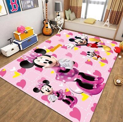 #ad Lovely Minnie Mouse Never Too Old For Mouse Ears Movie Rug $62.99