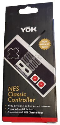 #ad NEW Controller NES CLASSIC Edition Mini YOK Brand 6ft Cable NIB Unopened $13.85