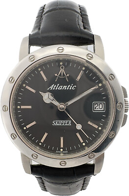 #ad #ad Vintage 34mm Atlantic Skipper 25 Jewel Men#x27;s Automatic Wristwatch ETA 2824 2 $320.00