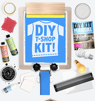 #ad DIY Screen Print Shop T Shirt Kit Table Top In box Missing Press $75.00