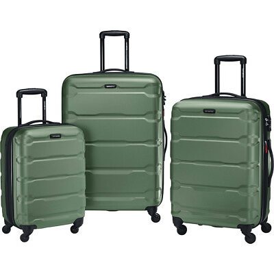 #ad #ad Samsonite Omni 3 Piece Hardside Luggage Spinner Set 20quot; 24quot; 28quot; Army Green **O $269.00
