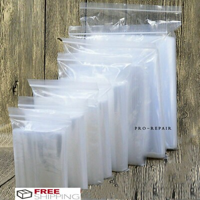 100x 2 Mil Clear Reclosable Zip Plastic Lock Bags Poly Jewelry Zipper Baggies US #ad $6.64