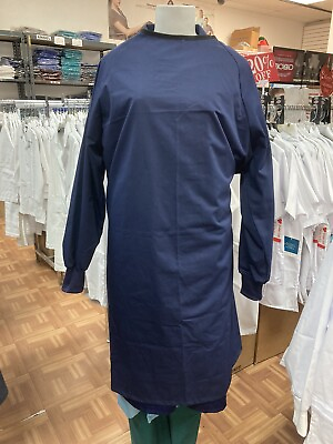 #ad PPE Medical Laboratory Surgical Isolation Gown washable reusable Navy Blue Color $28.99