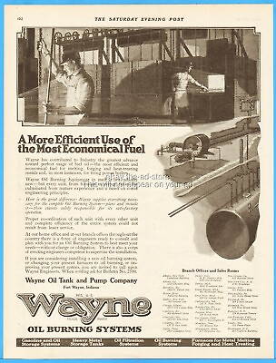 #ad 1921 Wayne Oil Tank amp; Pump Co. Fort Wayne IN Fuel Oil Equipment Ad $9.44