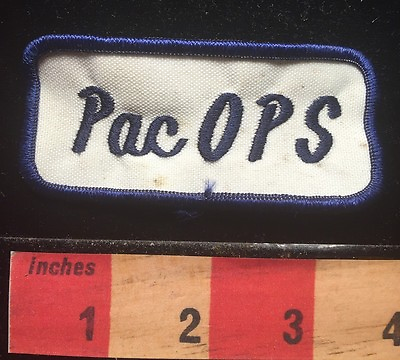 #ad Vtg AS IS Pac OPS Advertising Patch MAYBE Oil Pacific Operators Offshore? 65H2 $5.41