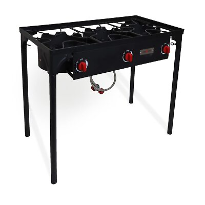 #ad Outdoor Triple High pressure Burner with Stand Stove Propane Gas Cooker With ... $176.87