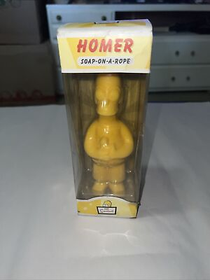 #ad Vintage The Simpsons Homer Simpson Soap on A Rope 2003 Bubbletown Yellow Novelty $22.00