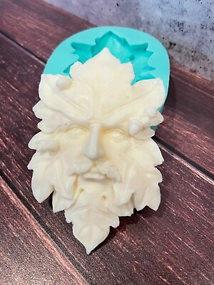 #ad New Silicone Leaf Man Face Soap Mold DIY Craft Resin Pour Soap Not Included $19.95
