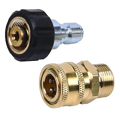 #ad Pressure Washer Adapter Kit M22 14mm to 1 4#x27;#x27; Quick Connector Quick Connect... $27.26