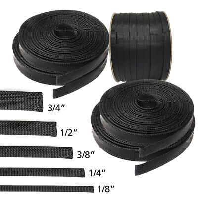 #ad PET Expandable Insulated Braided Sleeving Wire Cable Sleeve Protect ALL SIZE LOT $19.95