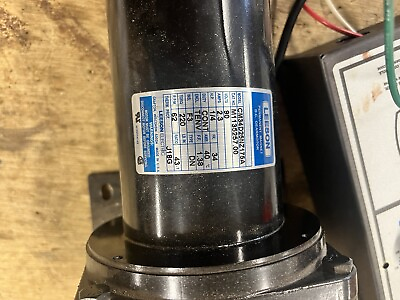 #ad Leeson M1135257.00 DC Motor 1 4 HP 62 Rpm 90 Volt DC 34 Frame With Controller $325.00