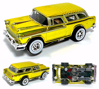 #ad #ad 2023 AutoWorld 50 Millionth CHEVY Sold GOLD CHROME CHEVROLET NOMAD HO Slot Car $27.99